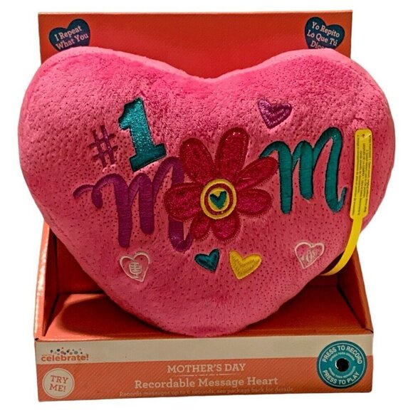 Source Unknown Other - Way To Celebrate Mothers #1 Mom Recordable Message Plush Heart